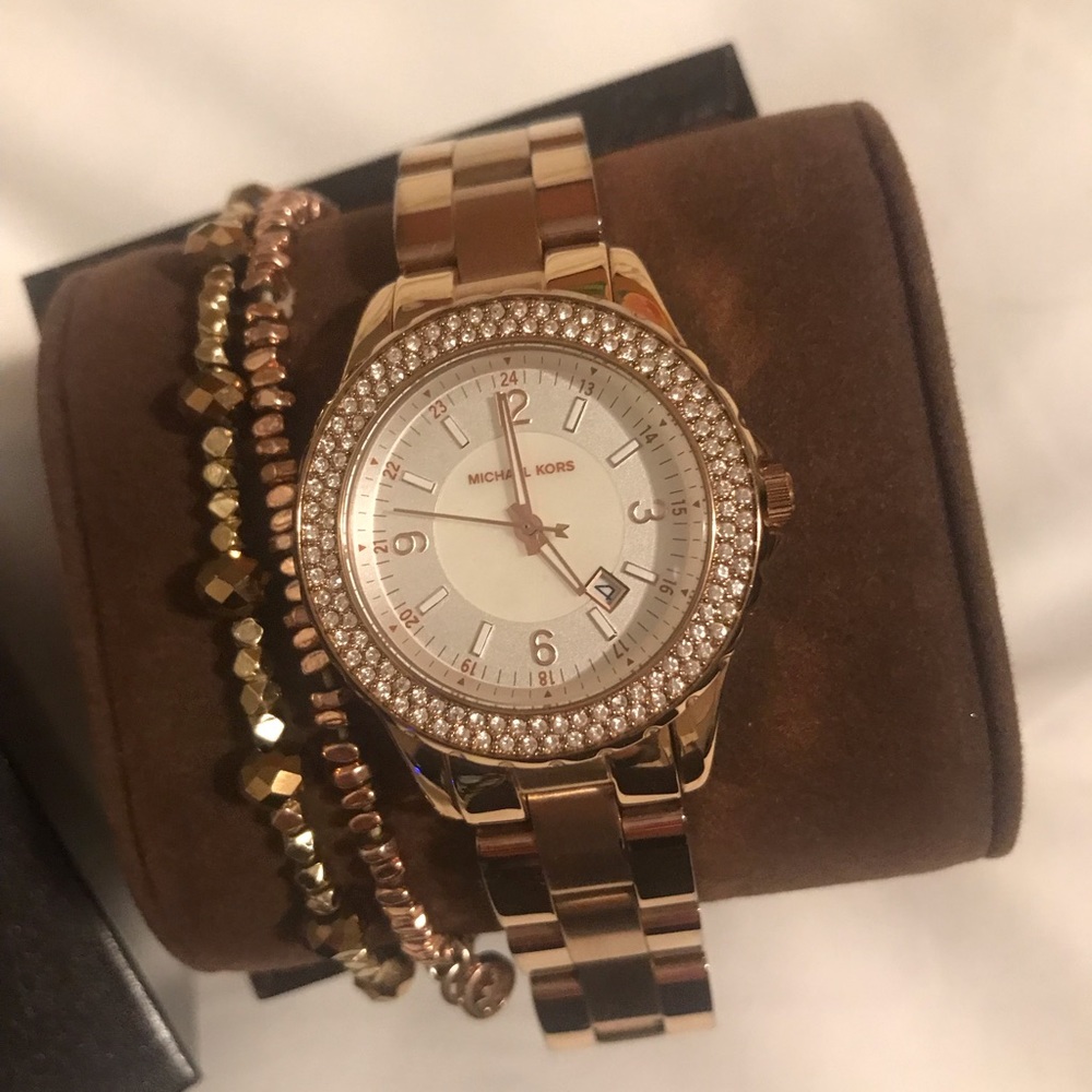 MK watch & bracelets.
